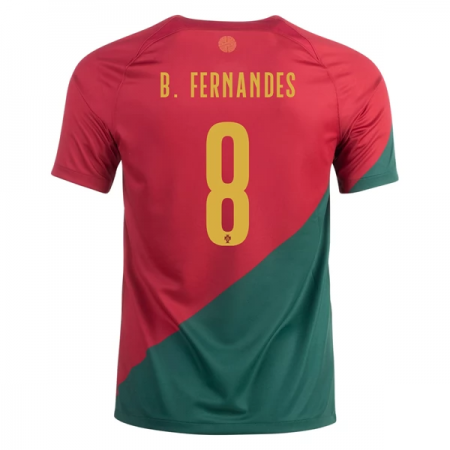 Maillot de Foot Portugal B.Fernandes 8 Domicile Coupe du monde 2022
